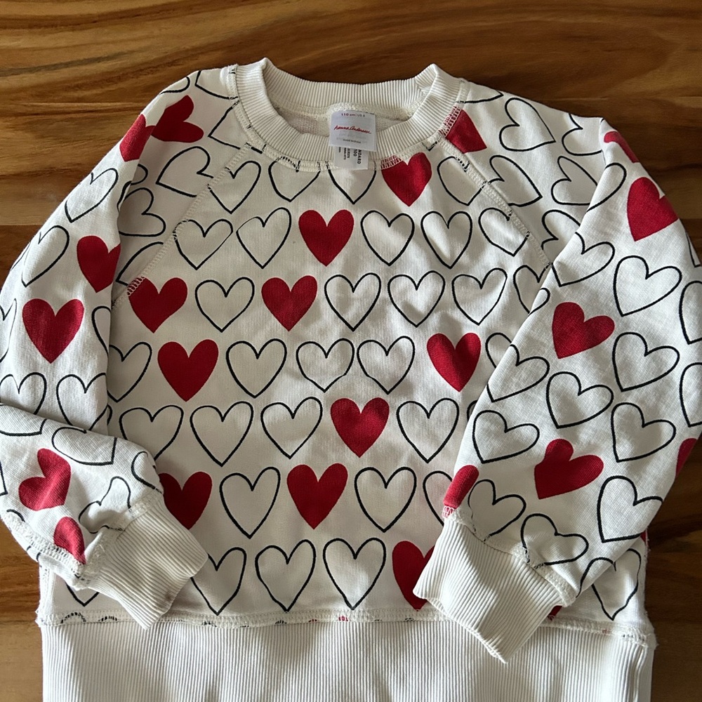 Hanna Andersson Heart Patterned Sweatshirt